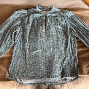 Trovata Birds of Paradise cotton floral blouse M